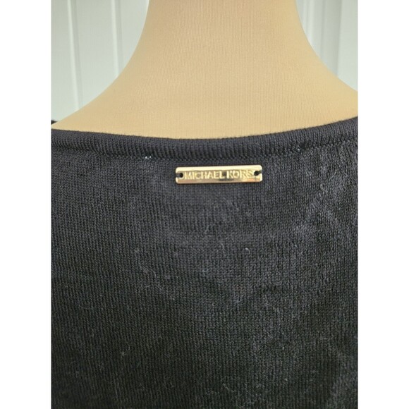 Michael Kors Black Sequined Stripe Knit Tank Top M NWT Sparkle - Picture 7 of 10